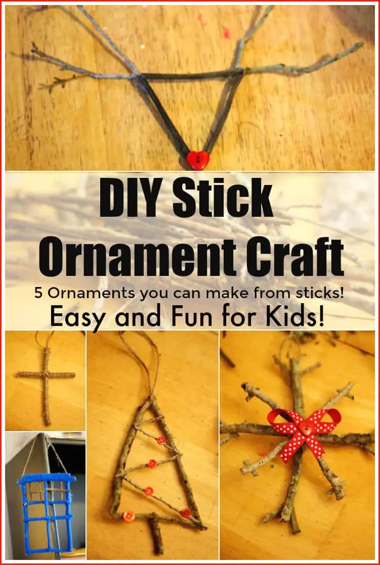DIY Stick Ornament Craft 5 Ornaments you can make from sticks Easy and fun Craft for kids
