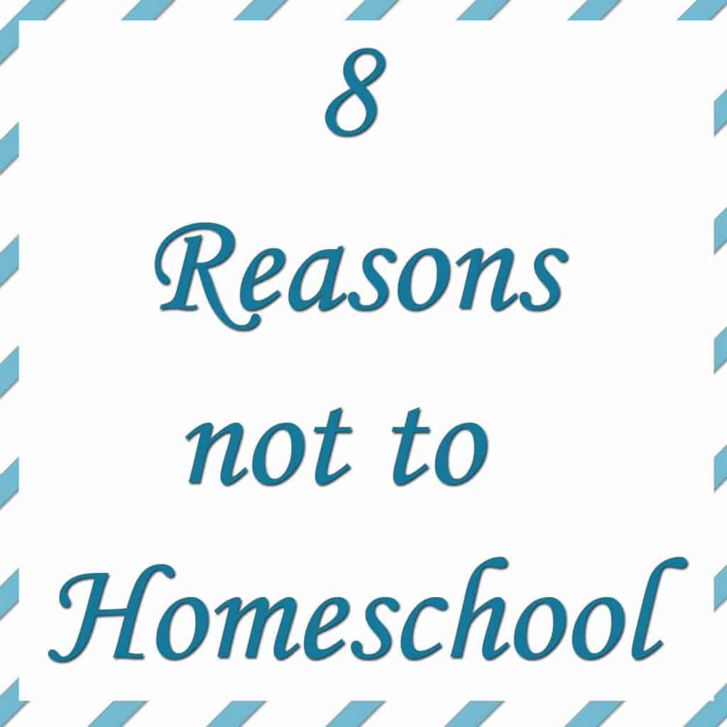 8 reasons not to homeschool - I am huge advocate of homeschooling. I homeschool both of my children and I love it! However, I think there are some times when you should not homeschool. In fact, I think there are some children that would be worst off by being homeschooled than educated in a different setting. 