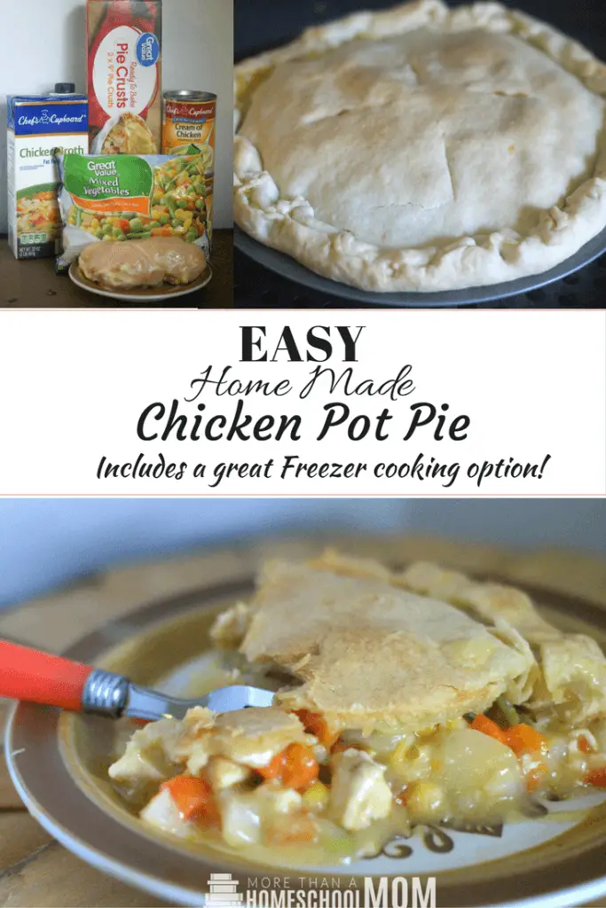 Easy Home Made Chicken Pot Pie Includes a Freezer cooking chicken pot pie, Easy Chicken Pot Pie Recipe you will enjoy. Family Recipe idea, Family meal planning option, Chicken recipe for dinner - #dinner #recipe #chickenpotpie #easyrecipe #mealplan #freezercooking #mealprep #chickenrecipe 