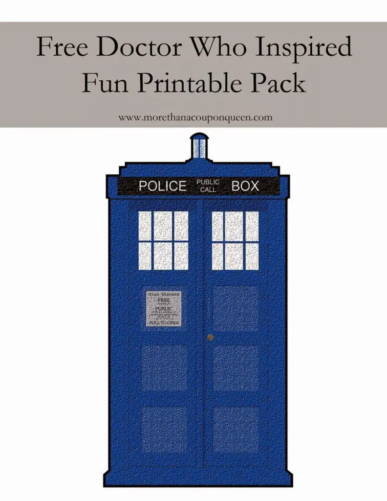 Free Doctor Who Inspired Summer Fun Printable Pack - With summer come the countless hours of car time. I decided it would be fun to put together a fun printable pack for the kids to play with while they are on the road. (I won't tell anyone if you do them too.) Have fun.