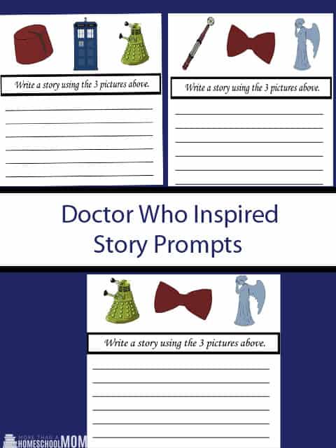 Doctor Who Inspired Story Prompts - #doctorwho #writing #writingprompts #homeschool #education #freeprintable #printable
