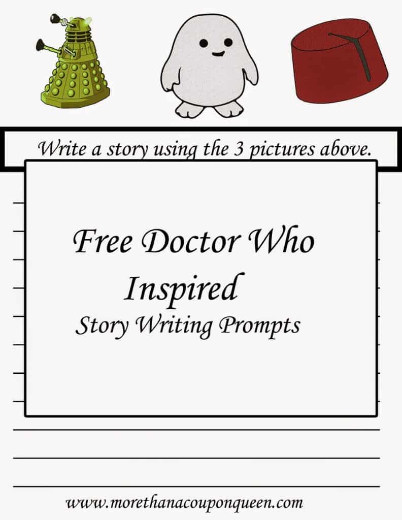 Free Doctor Who Inspired Story Prompts Printables - The school year is in full swing. I have put together a great pack of Doctor Who Inspired Story Writing Prompts for you. These are great ideas to help get your child writing even if they don't love it! 