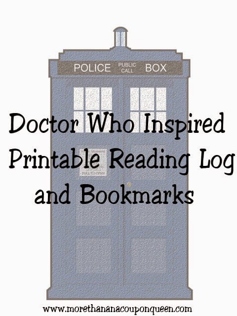 Free Doctor Who Inspired Printable Reading Logs and Bookmarks