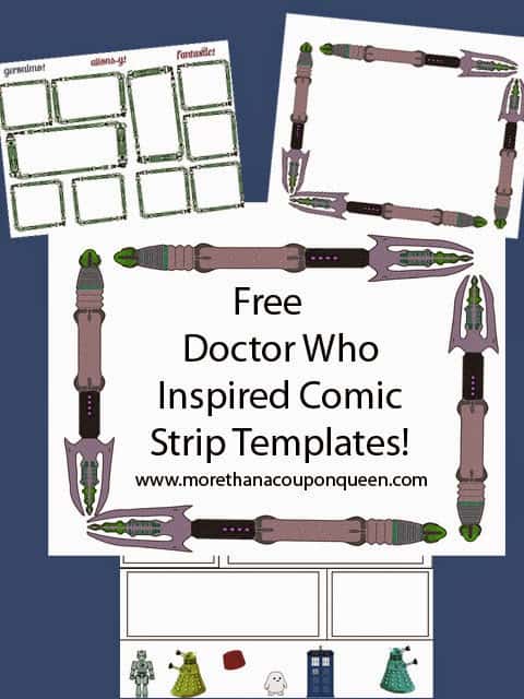 Free Doctor Who Inspired Comic Strip Templates