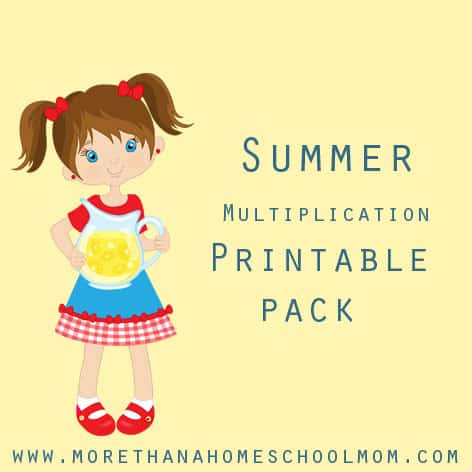 Multiplication Printable Pack - Work on multiplication facts over the summer with this great free printable pack. 