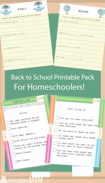 Back to School Printable Pack for Homeschoolers - Do you need to organize your homeschool? Don't miss this back to school printable pack just for homeschoolers! Filled with tons of free ways to get ready.