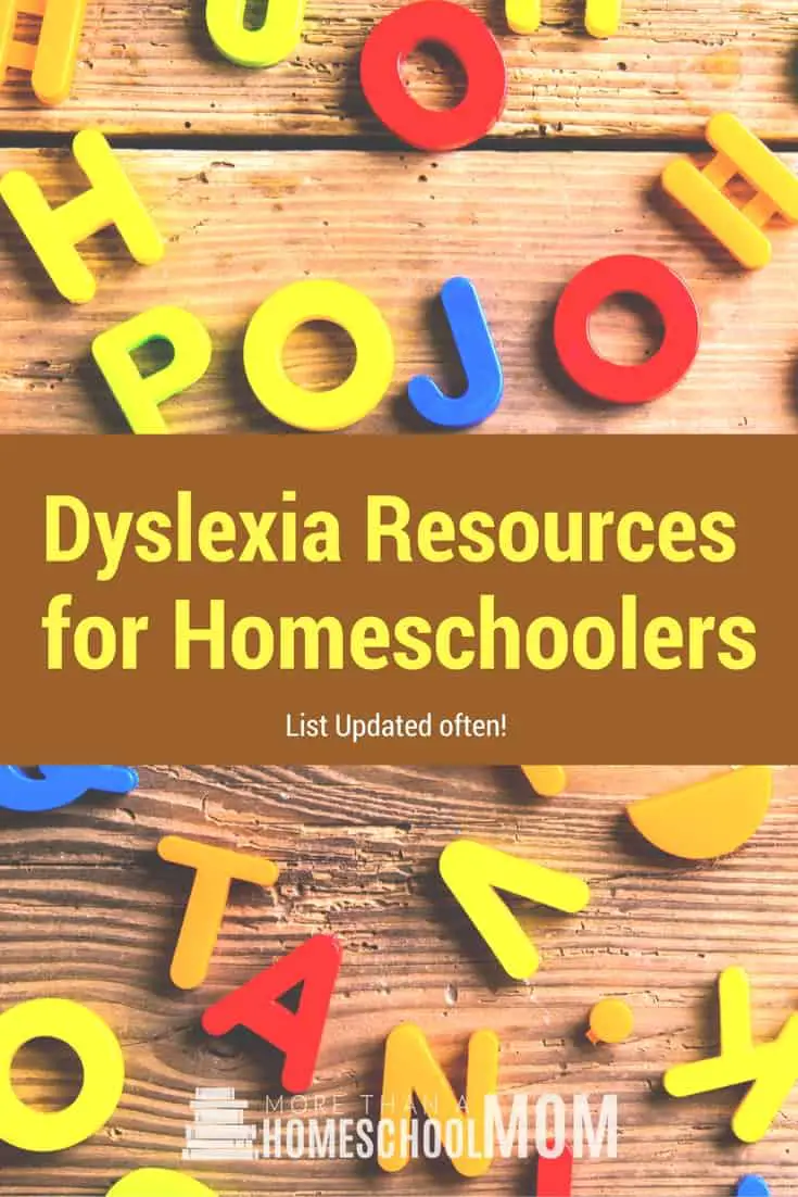 Dyslexia Resources for Homeschoolers