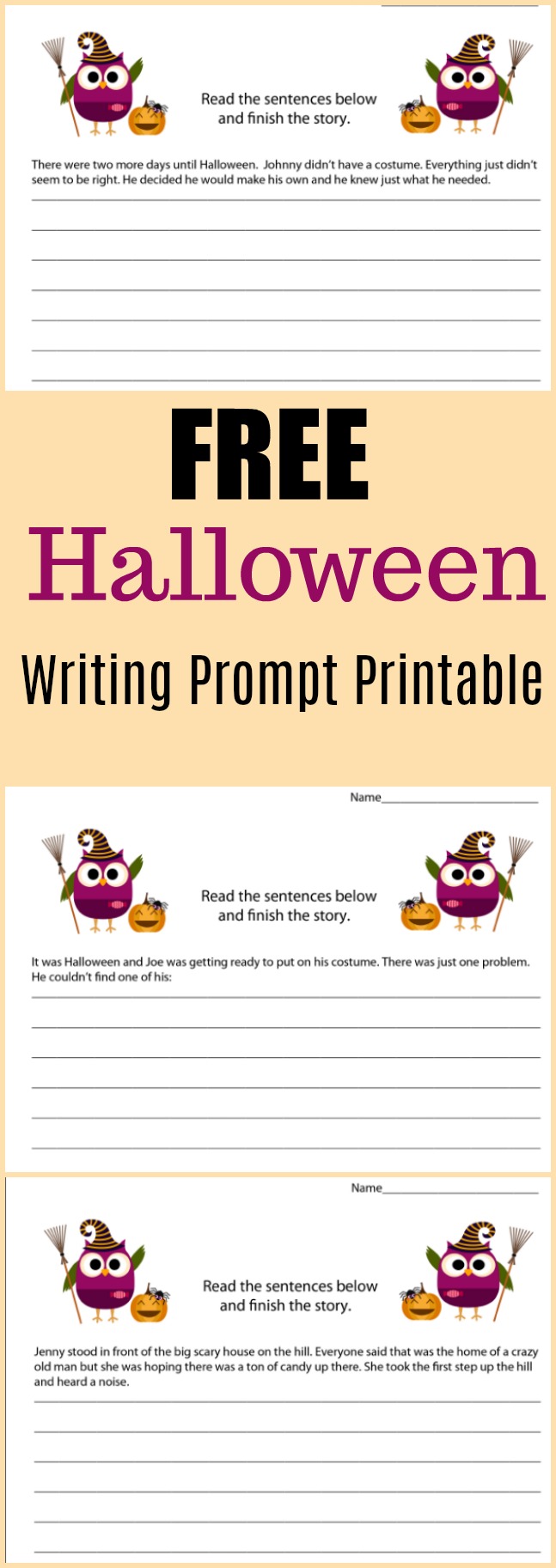 Free Halloween Writing Prompt Printable - #writing #writingprompt #holiday #printable #freeprintable #education #edchat #homeschool #homeschooling #halloween