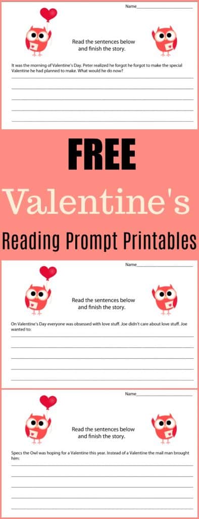 Free Valentine's Writing Prompt Printables