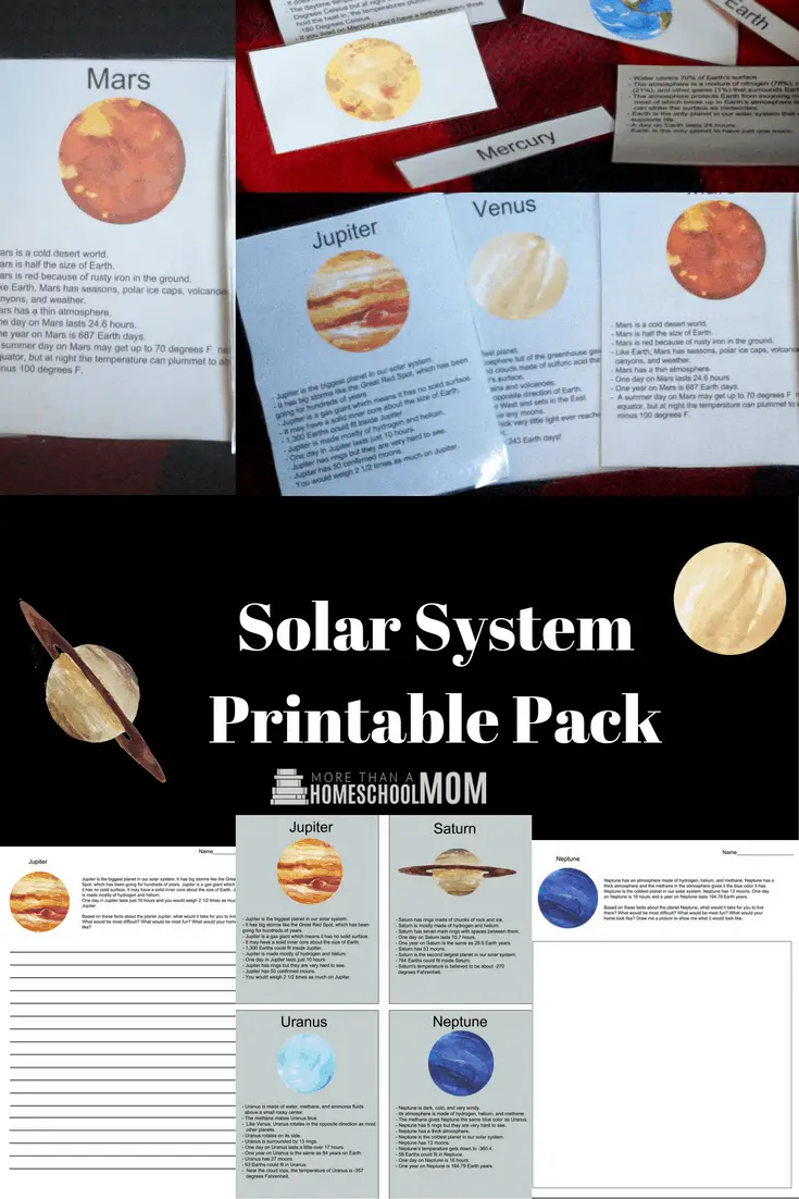 Solar System Printable Pack -  #Science #stem #handsonlearning #homeschool #scienceproject #solarsystem #ScienceFair #homeschooling #education #edchat