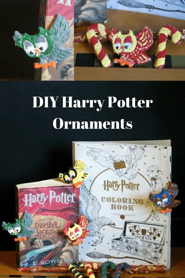 DIY Harry Potter Ornaments - Create an owl to match your Hogwarts house with this fun salt dough ornament craft!