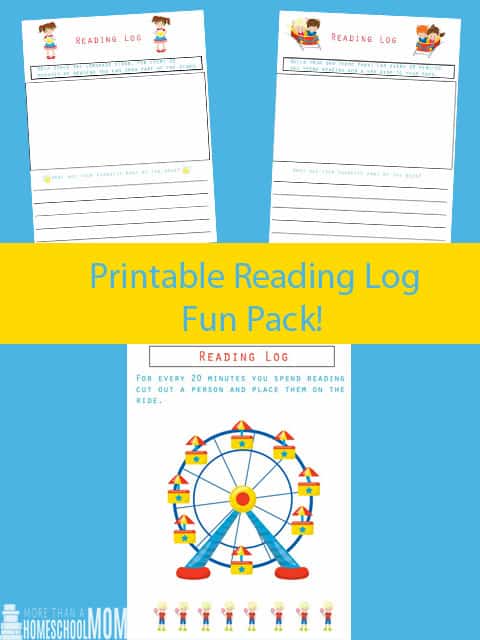 Printable Reading Log Fun Pack
