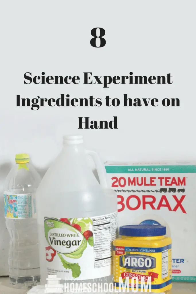 8 Science Experiment Ingredients to have on Hand and a great collection of Science Experiments to try with your kids.