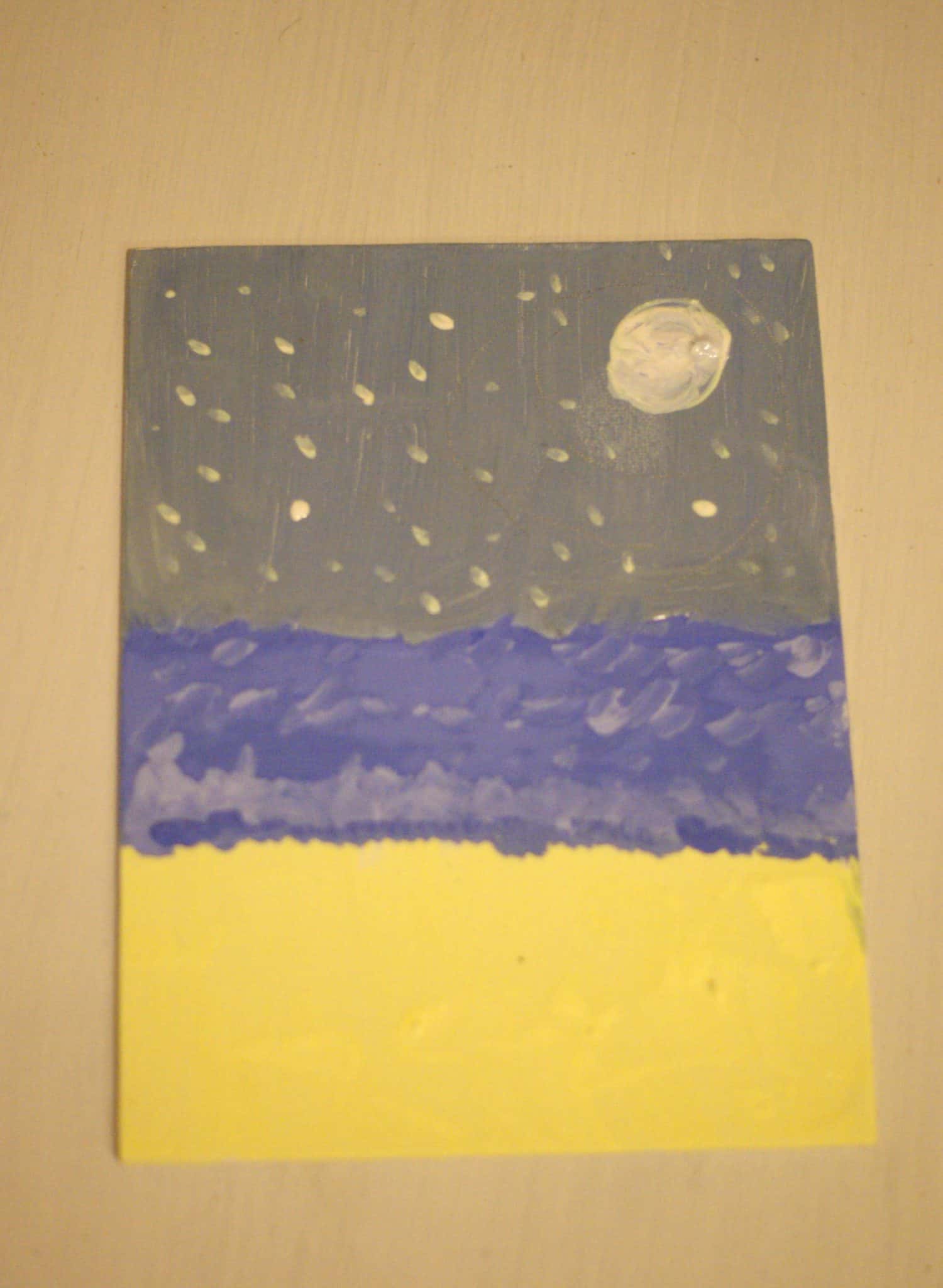 Sea Turtle Craft - Night Sky with moon and stars