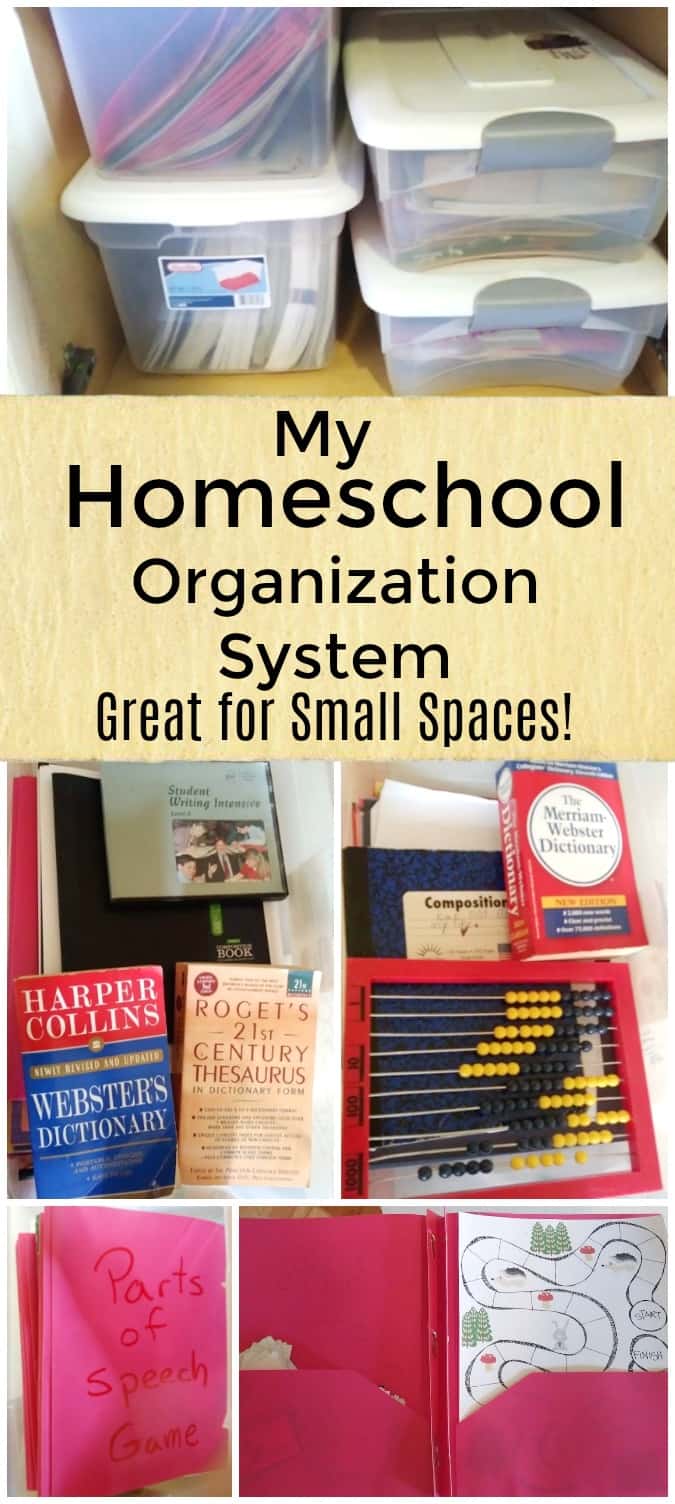 My Homeschool Organization System - Great For Small Spaces - #homeschool #organization #homeschoolorganization #homeschoolroom #edchat #education