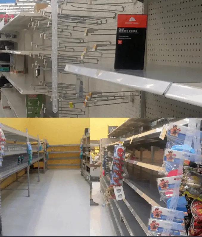 Empty Shelves before Hurricane Irma