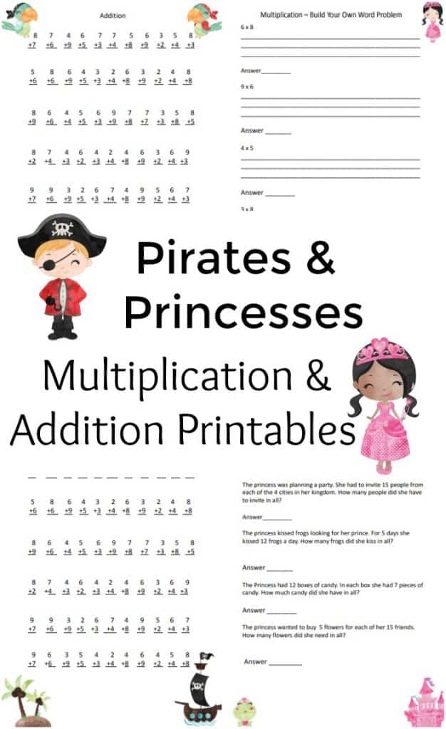 Multiplication and Addition Printable - #Math #printable #homeschool #education