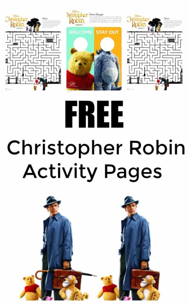 Free Christopher Robin Activity Pages