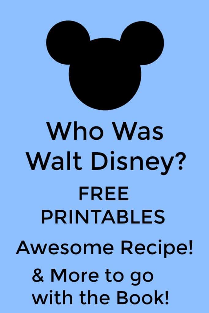 Who Was Walt Disney Free Printables and More - Learn more about the life of Walt Disney in this mini Walt Disney unit study that goes with the book Who Was Walt Disney. Great biography project for elementary aged students   - #homeschool #education #Disney