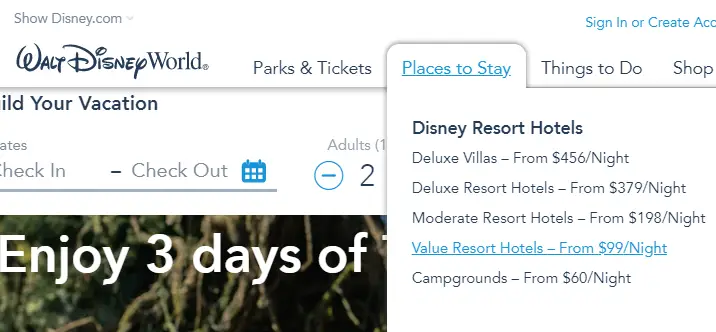 Save money on your Disney vacation by booking a value resort