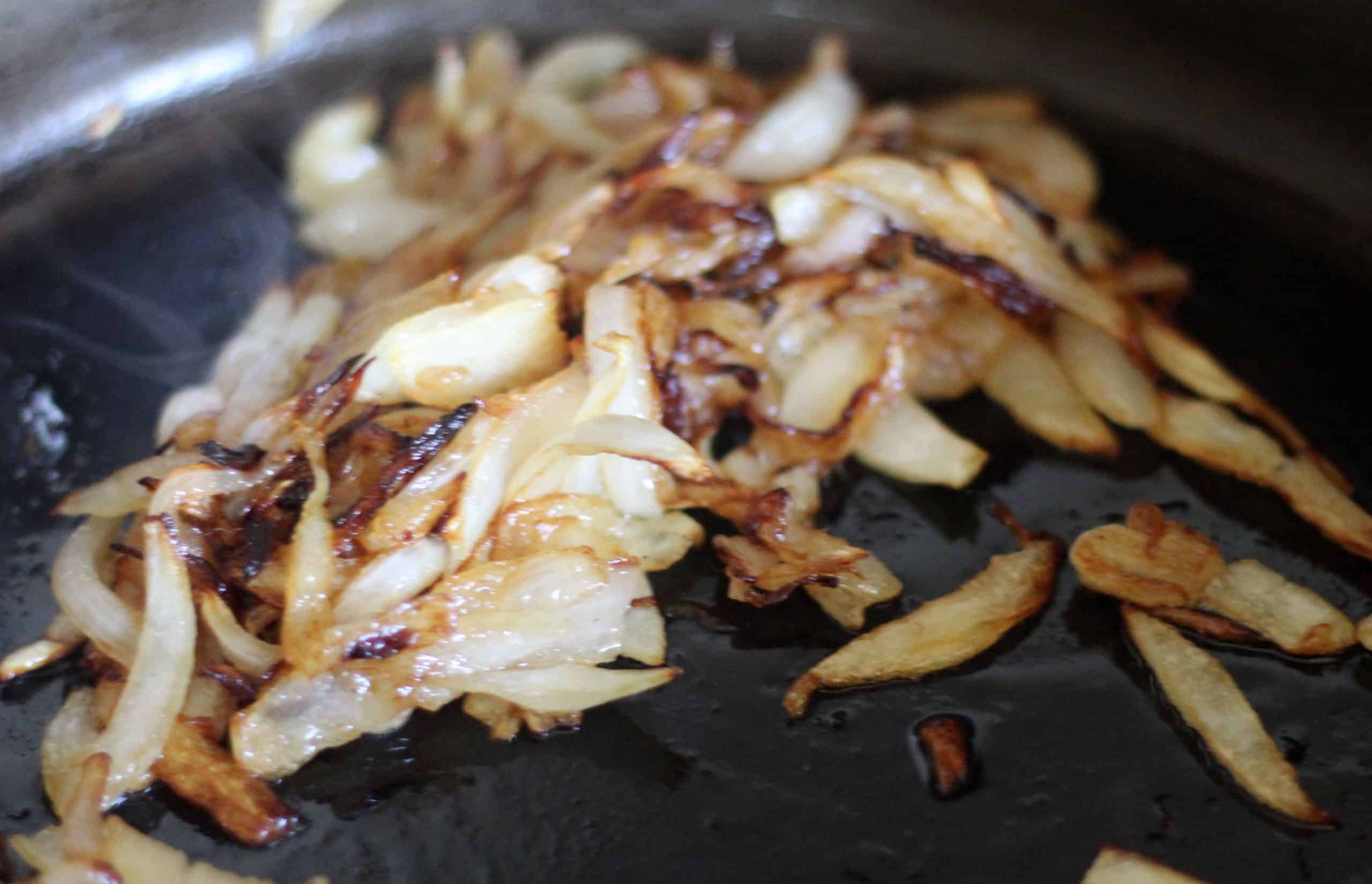Caramelized Onions cooked in pan