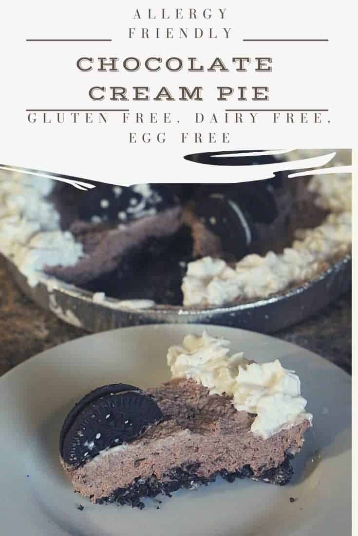 Chocolate Cream Pie Recipe - Gluten Free - Dairy Free - Egg Free - Allergen friendly chocolate cream pie recipe free of 8 common allergens! 