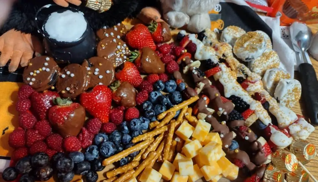 Harry Potter Charcuterie Board idea with multiple delicious options inspired by the Harry Potter movies.